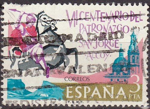 Z vendido ESPAÑA 1976 2315 Sello VII Centenario de la aparición de San Jorge en Alcoy usado Espana Spain Espagne Spagna Spanje Spanien 